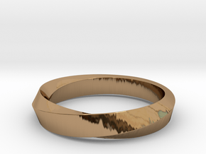 iRiffle Mobius Narrow Ring I (Size 10) in Polished Brass