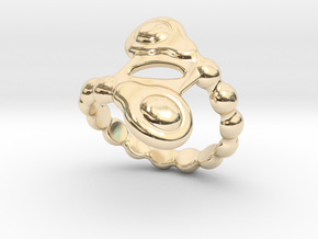 Spiral Bubbles Ring 14 -Italian Size 14 in 14K Yellow Gold
