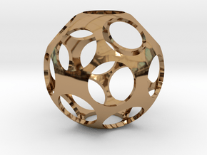 Ball Shaped Pendant in Polished Brass