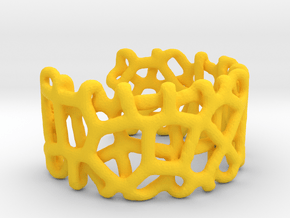 Bracelet Ø78 mm/Ø3.07 inch Voronoi C in Yellow Processed Versatile Plastic