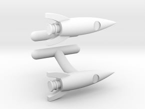Digital-Retro Rocket Cufflinks in Retro Rocket Cufflinks