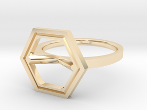 Minimal Hex Size 4½ in 14K Yellow Gold