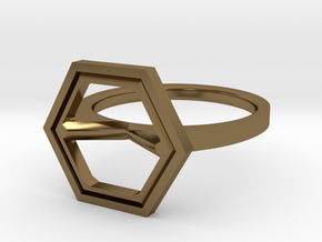 Minimal Hex Size 4½ in Polished Bronze