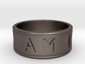 I AM | AM I Ring - size 7 in Polished Bronzed Silver Steel
