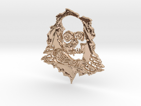 RIP Pendant in 14k Rose Gold Plated Brass
