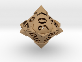 'Starry' 10D10 Die (Decader of Percentile D10) in Polished Brass