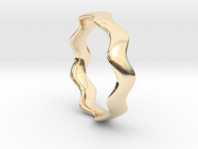 MEDIUM WAVE Ring in 14k Gold Plated Brass