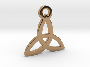 Triquetra Pendant (Triad) in Polished Brass