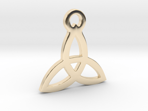 Triquetra Pendant (Triad) in 14k Gold Plated Brass
