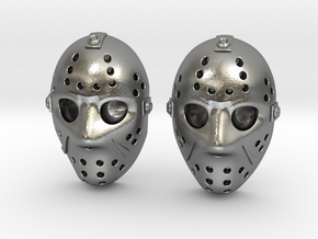 Jason Voorhees Mask lacelocks in Natural Silver