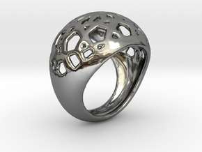 Jali Ring in Fine Detail Polished Silver