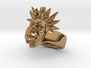Joker Ring in Polished Brass