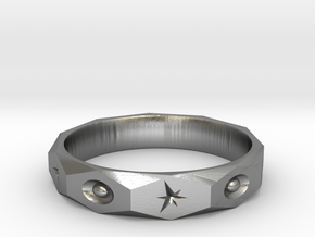 star spark ring  in Natural Silver: 7 / 54