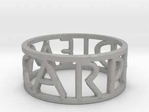 Carpe Diem Ring Size 7 in Aluminum