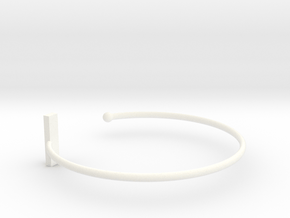 Fine Bracelet Ø 68 mm/2.677 inch R Large in White Processed Versatile Plastic