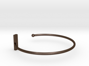 Fine Bracelet Ø 68 mm/2.677 inch R Large in Polished Bronze Steel