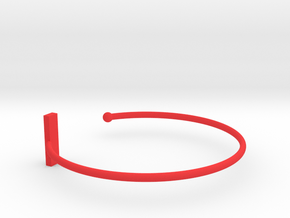 Fine Bracelet Ø 58 mm/2.283 inch R Small in Red Processed Versatile Plastic