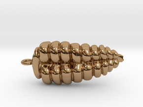 Rattlesnake Rattle Pendant/Earring in Polished Brass