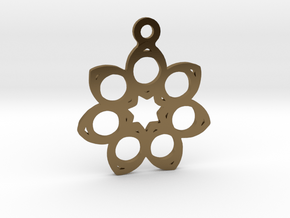 Seven. - Tribute to the Philosophy of Number in Polished Bronze