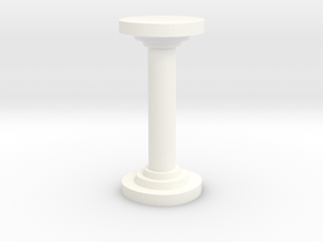 Sharp Round Pillar in White Processed Versatile Plastic