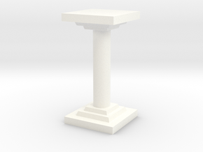 Pillar in White Processed Versatile Plastic