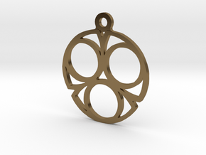 Three. - Tribute to the Philosophy of Number in Polished Bronze