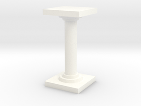 Pillar version 2 in White Processed Versatile Plastic