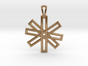 Sacred Geometry Pendant (Small) in Polished Brass