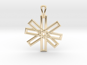 Sacred Geometry Pendant (Small) in 14k Gold Plated Brass
