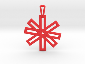 Sacred Geometry Pendant (Small) in Red Processed Versatile Plastic