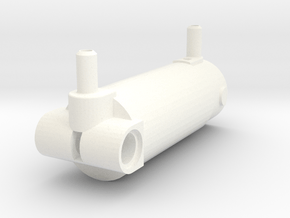 Cylinder Body in White Processed Versatile Plastic