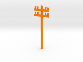 Electricity pole (Strommast) in Orange Processed Versatile Plastic