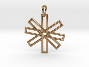 Sacred Geometry Pendant (Big) in Polished Brass