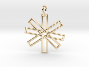 Sacred Geometry Pendant (Big) in 14k Gold Plated Brass