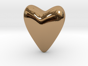 Small Heart in Polished Brass