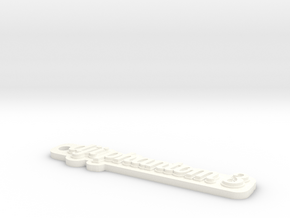 Phantom 3 Keychain in White Processed Versatile Plastic