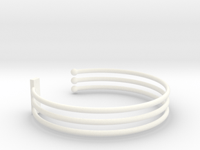 Tripple Bracelet Ø 58 mm/2.283 inch Small in White Processed Versatile Plastic