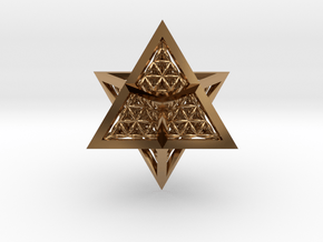 Super Star Tetrahedron (SST) in Polished Brass
