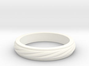  RING PENDANT in White Processed Versatile Plastic