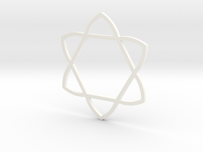 Mandala Pendant 3 in White Processed Versatile Plastic
