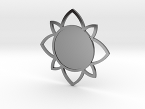 Custom Mandala Pendant 5 in Fine Detail Polished Silver