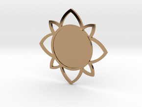 Custom Mandala Pendant 5 in Polished Brass
