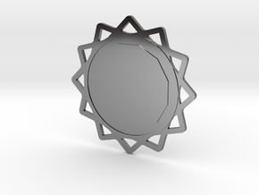 Custom Mandala Pendant 6 in Fine Detail Polished Silver