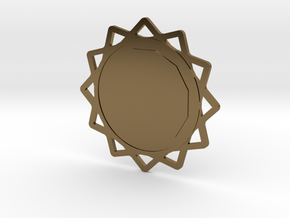 Custom Mandala Pendant 6 in Polished Bronze
