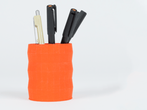 Desktop Organizer Part1 in Orange Processed Versatile Plastic