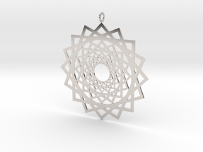 Endless Suns Pendant in Rhodium Plated Brass