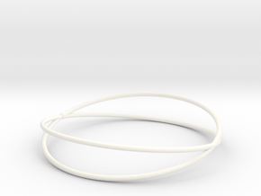 Space Bracelet Ø53 mm/Ø2.086 inch XS in White Processed Versatile Plastic