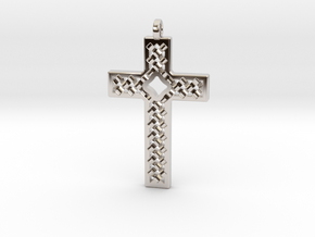 Criss Cross in Rhodium Plated Brass