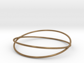 Space Bracelet  Ø64 mm/ Ø2.519 inch medium in Natural Brass