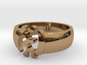 S11: Adinkra Rings - Series 1: GyeNyame in Polished Brass